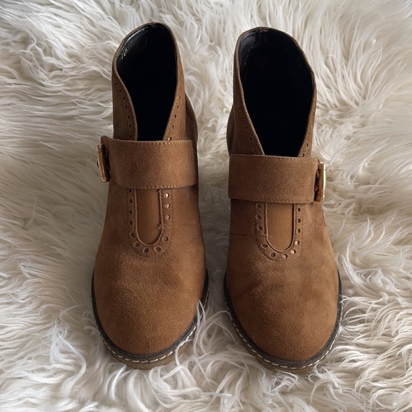 AMALFI BY RANGONI WOMEN’S ANKLE BOOTIES ,Brown,Suede,Size 7.5 - Picture 2 of 10